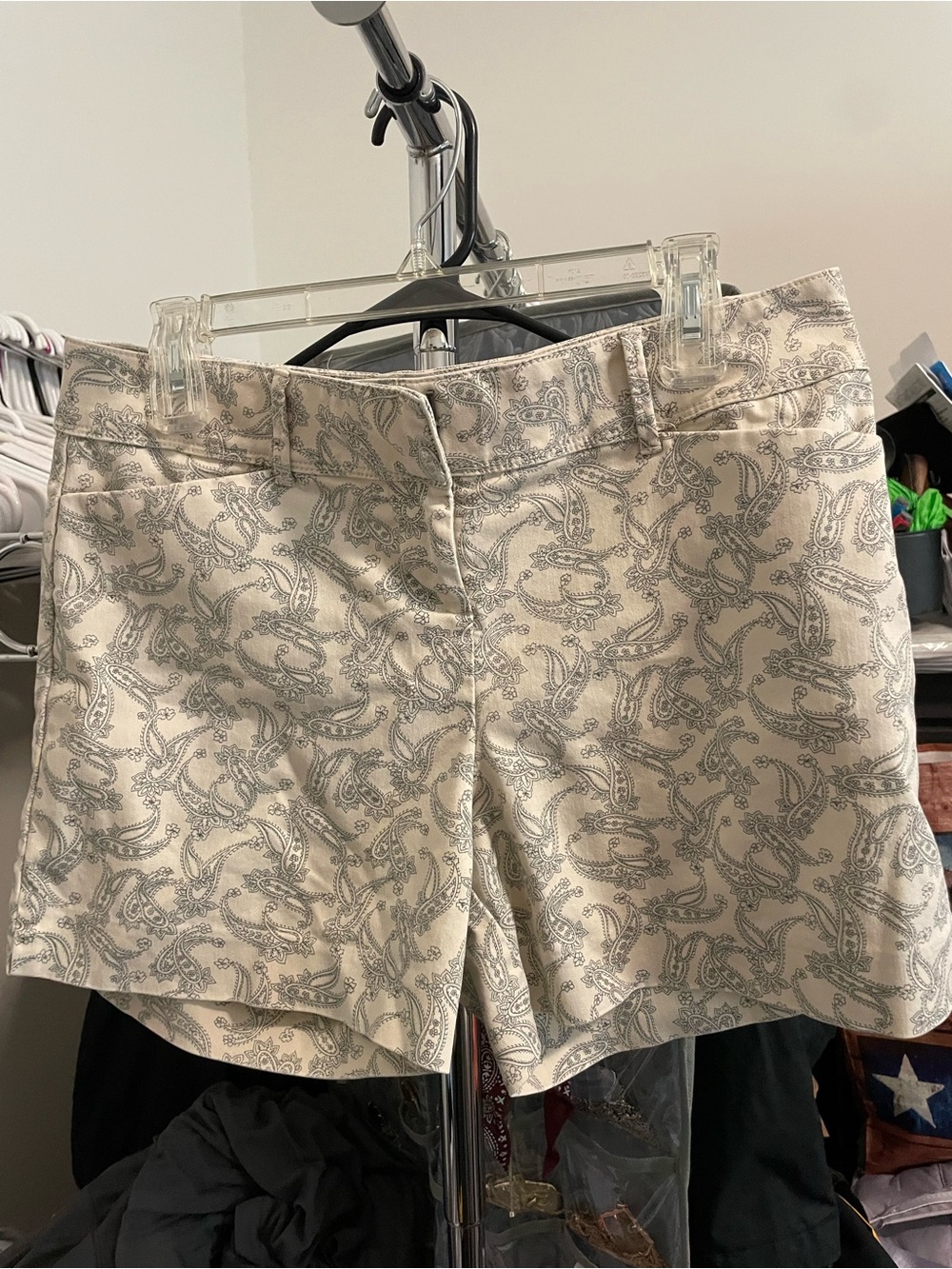 The Limited Cream Paisley Print Women's Shorts